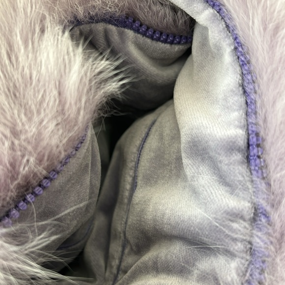 Beautiful fox fur satchel purse velvet lined - Picture 5 of 8